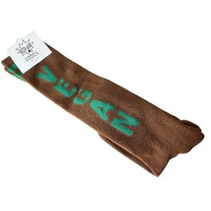 GUMBALL POODLE New Knee High Vegan Socks Brown Green Size 9-11
